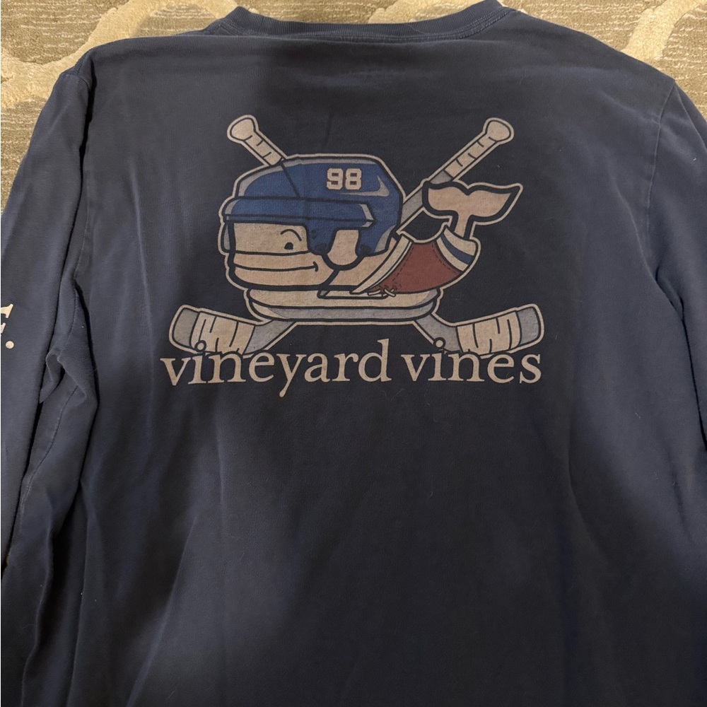 Vineyard Vines Boy’s Navy Blue Tee - Picture 7 of 8